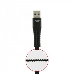 Helt HT-DC02 İp Örgü 120 Cm Lightning Şarj ve Data Kablosu (Siyah)