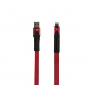 Helt HT-DC01 İp Örgü 120 Cm Lightning Şarj ve Data Kablosu (Kırmızı)