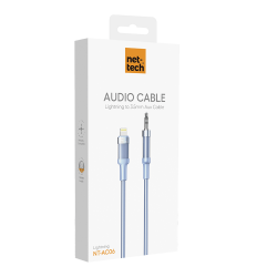 Nettech NT-AC07 Plastik 100 Cm Type-C To Aux Kablosu (Mavi)