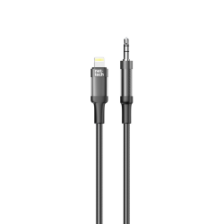 Nettech NT-AC06 Plastik 100 Cm Jack To Lightning Aux Kablo (Siyah)