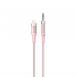 Nettech NT-AC06 Plastik 100 Cm Jack To Lightning Aux Kablo (Pembe)