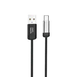 Nettech NT-DC48 3A Plastik 100 Cm Type-C Şarj ve Data Kablosu (Siyah)