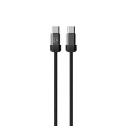 Nettech NT-DC47 60W Plastik 100 Cm Type-C To Type-C Şarj ve Data Kablosu (Siyah)