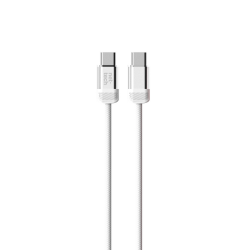 Nettech NT-DC47 60W Plastik 100 Cm Type-C To Type-C Şarj ve Data Kablosu (Beyaz)