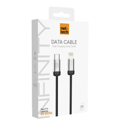 Nettech NT-DC46 30W Plastik 100 Cm Type-C To Lightning Şarj ve Data Kablosu (Siyah) 