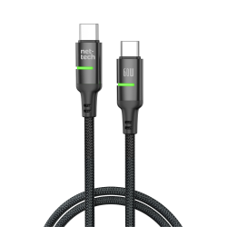 Nettech NT-DC40 60W Plastik 100 Cm Type-C To Type-C Şarj ve Data Kablosu (Siyah)