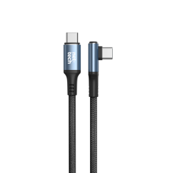 Nettech NT-DC38 60W Plastik 100 Cm Type-C To Type-C Şarj ve Data Kablosu (Siyah)