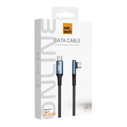 Nettech NT-DC38 60W Plastik 100 Cm Type-C To Type-C Şarj ve Data Kablosu (Siyah)