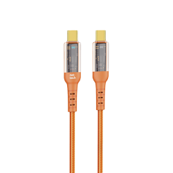 Nettech NT-DC36 60W Plastik 100 Cm Type-C To Type-C Şarj ve Data Kablosu (Turuncu)