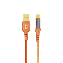 Nettech NT-DC34 18W Plastik 100 Cm USB To Type-C Şarj ve Data Kablosu (Turuncu)