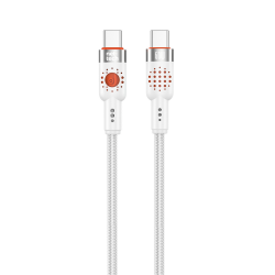 Nettech NT-DC32 60W Plastik 100 Cm Type-C To Type-C Şarj ve Data Kablosu (Beyaz)