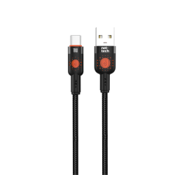 Nettech NT-DC31 18W Plastik 100 Cm USB To Type-C Şarj ve Data Kablosu (Siyah)