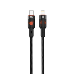 Nettech NT-DC33 30W Plastik 100 Cm Type-C To Lightning Şarj ve Data Kablosu (Siyah)