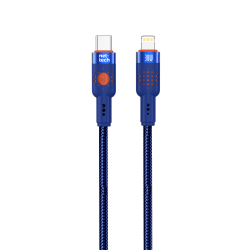 Nettech NT-DC33 30W Plastik 100 Cm Type-C To Lightning Şarj ve Data Kablosu (Mavi)