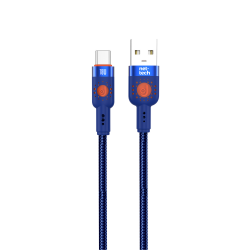 Nettech NT-DC31 18W Plastik 100 Cm USB To Type-C Şarj ve Data Kablosu (Mavi)
