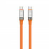 Nettech NT-DC29 60W Plastik 100 Cm Type-C To Type-C Şarj ve Data Kablosu (Turuncu)