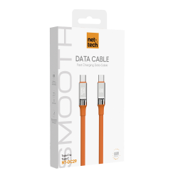 Nettech NT-DC29 60W Plastik 100 Cm Type-C To Type-C Şarj ve Data Kablosu (Turuncu)