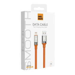 Nettech NT-DC28 12W Plastik 100 Cm Lightning Şarj ve Data Kablosu (Turuncu)