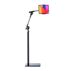 Rtako Ayaklı 360 Derece Ayarlanabilir Teleskopik Metal Telefon - Tablet Tutucu Stand 130-160 cm (Gri)