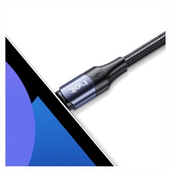 Helt HT-DC15 100W PD İp Örgü 120 Cm Type-C To Type-C Şarj ve Data Kablosu (Siyah)