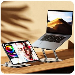 MC S61 360° Dönebilen Soğutucu Masaüstü Laptop Standı (Gümüş)