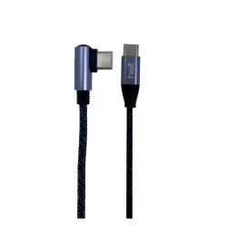 Helt HT-DC13 PD 45W İp Örgü 100 Cm Type-C To Type-C Şarj ve Data Kablosu (Siyah)