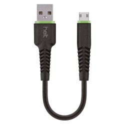 Helt HT-DC12 Plastik 20 Cm USB Şarj ve Data Kablosu (Siyah)