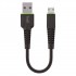 Helt HT-DC12 Plastik 20 Cm USB Şarj ve Data Kablosu (Siyah)