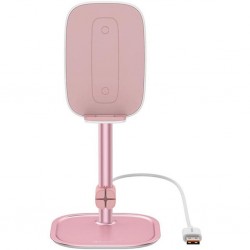 Baseus Literary 15W Kablosuz Şarj Masaüstü Telefon Tutucu Stand Wireless Şarj (Rose Gold)