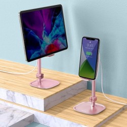 Baseus Literary 15W Kablosuz Şarj Masaüstü Telefon Tutucu Stand Wireless Şarj (Rose Gold)