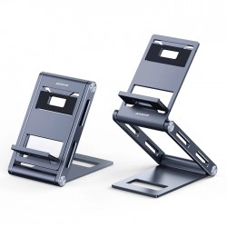 Dux Ducis Z-Shape Alüminyum Alaşımlı Katlanır Telefon Standı (Gri)