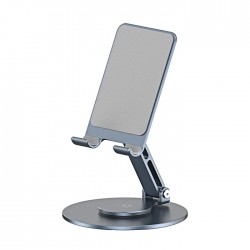 Dux Ducis ES Series Alüminyum Alaşımlı 360° Dönebilen Katlanır Telefon Standı (Gri)