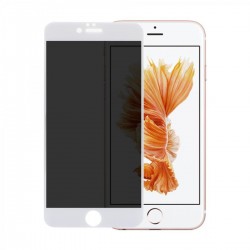 iPhone 6 Plus / 6S Plus Uyumlu Privacy Ön Koruma Temperli Hayalet Cam Ekran Koruyucu (Beyaz)