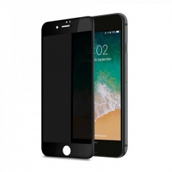 iPhone 7 Uyumlu Privacy Ön Koruma Temperli Hayalet Cam Ekran Koruyucu (Siyah)