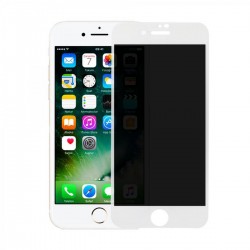 iPhone 7 Uyumlu Privacy Ön Koruma Temperli Hayalet Cam Ekran Koruyucu (Beyaz)