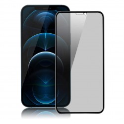 iPhone 12 / 12 Pro Uyumlu Privacy Ön Koruma Hayalet Seramik Nano Ekran Koruyucu (Siyah)