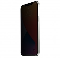iPhone 12 Pro Max Uyumlu Privacy Ön Koruma Hayalet Seramik Nano Ekran Koruyucu (Siyah)