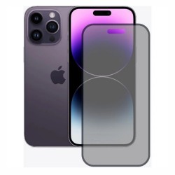 iPhone 14 Pro Uyumlu Privacy Ön Koruma Temperli Hayalet Cam Ekran Koruyucu (Siyah) 
