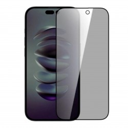 iPhone 15 Pro Max Uyumlu Privacy Ön Koruma Temperli Hayalet Cam Ekran Koruyucu (Siyah) 