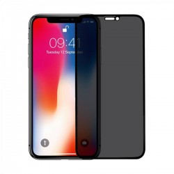 iPhone 11 Pro Max / XS Max Uyumlu Privacy Ön Koruma Temperli Hayalet Cam Ekran Koruyucu (Siyah) 