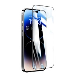 iPhone 12 / 12 Pro Kolay Uygulama Aparatlı Dust Proof Temperli Cam Ekran Koruyucu (Siyah)