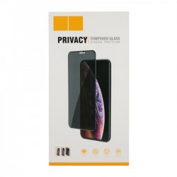 iPhone 12 / 12 Pro Uyumlu Privacy Ön Koruma Temperli Hayalet Cam Ekran Koruyucu (Siyah)