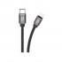 Nettech NT-DC11 PD 20W İp Örgü 300 Cm Type-C To Lightning Şarj ve Data Kablosu (Siyah)