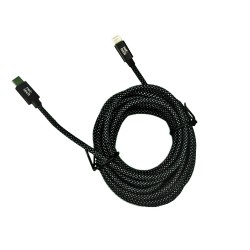 Nettech NT-DC11 PD 20W İp Örgü 300 Cm Type-C To Lightning Şarj ve Data Kablosu (Siyah)