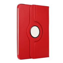 Samsung Galaxy Tab S10 FE Plus 360 Dönen Standlı Kapaklı Kılıf (Kırmızı)