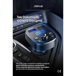Jopus F8 Bluetooth FM Transmitter ve Araç İçi Şarj Cihazı