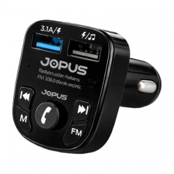 Jopus F8 Bluetooth FM Transmitter ve Araç İçi Şarj Cihazı