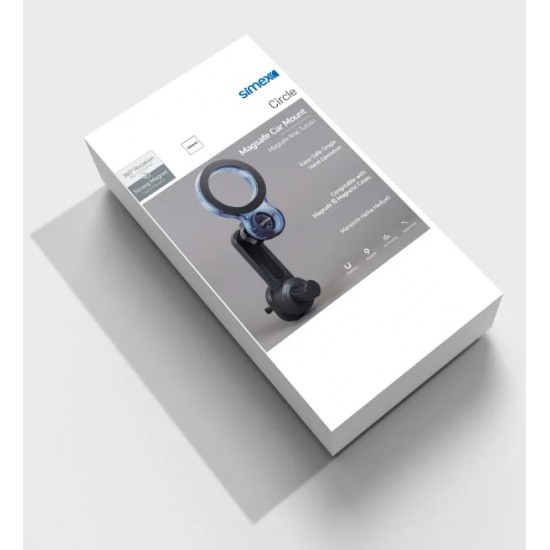 Simex Circle MagSafe Manyetik Araç İçi Mıknatıslı Telefon Tutucu