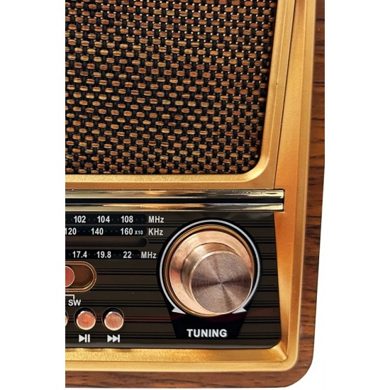 Jopus Morrina II Nostaljik Retro Bluetooth Hoparlör - FM/AM/SW USB/SD Radyo