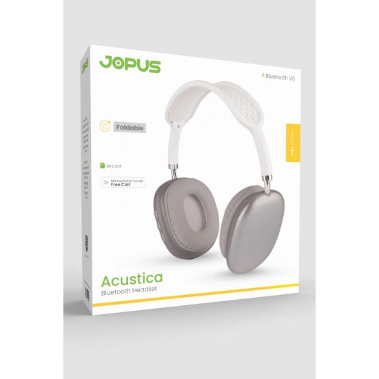 Jopus Acustica Bluetooth V5.0 Mikrofonlu Kulak Üstü Kulaklık (Gümüş)